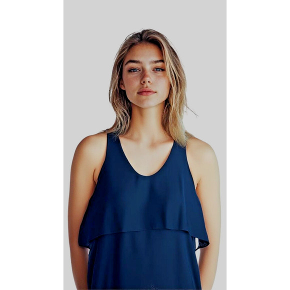 MORGAN CARPER Anthropologie Black Sateen Shift Dress with Back Ruffles Sz 6 - Picture 3 of 13